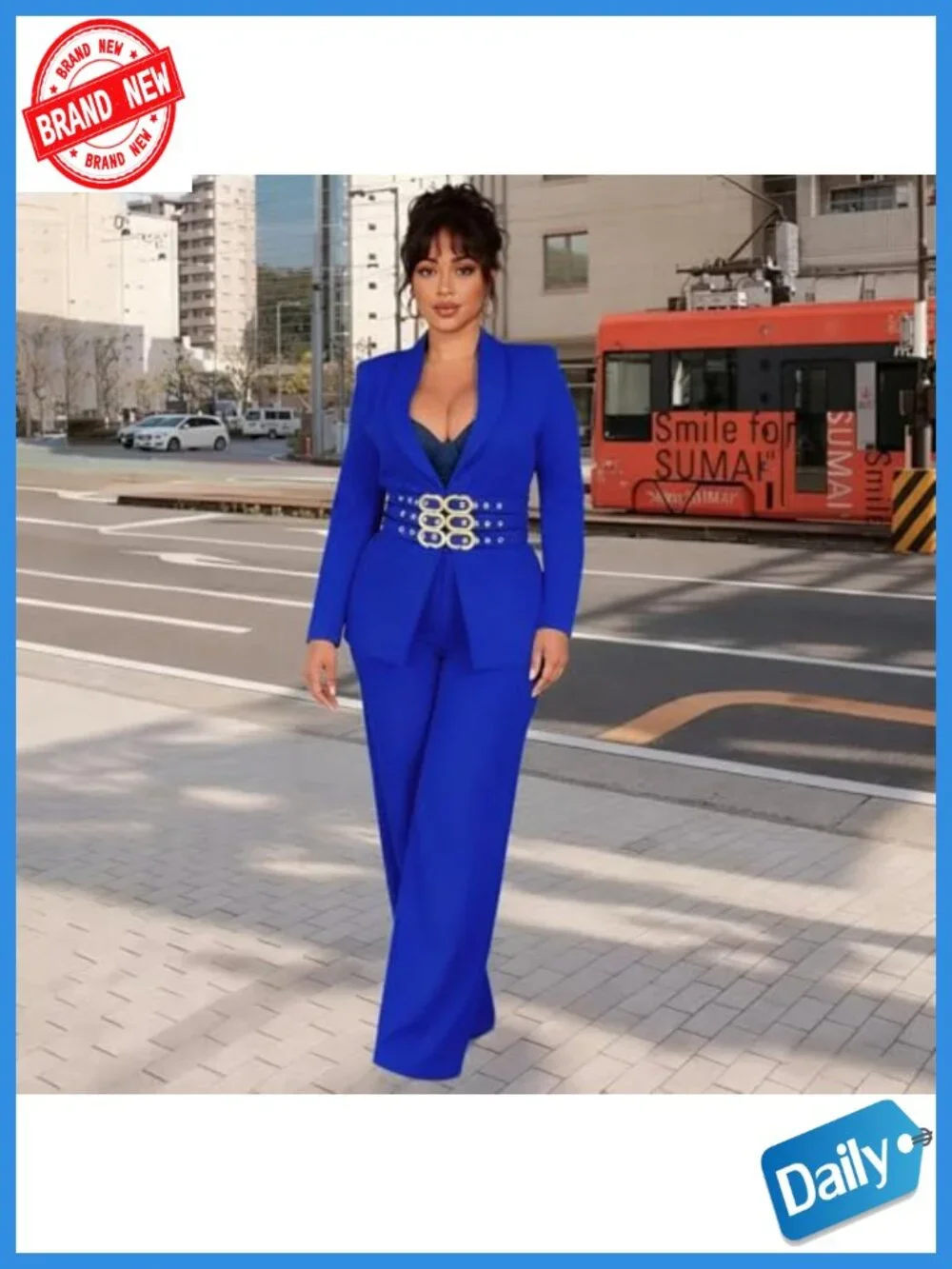 Women's 2 Piece Pantsuit Set Business Casual Blazer with Pants